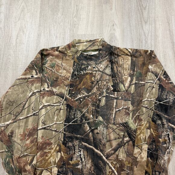 Vintage Cabelas Camo Long Sleeve Shirt Men's XL Mock Neck y2k Camouflage Hunting - Picture 2 of 7